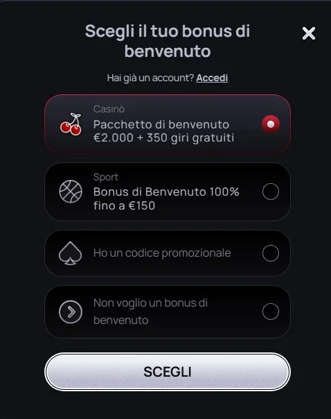 Casinova Casino registrazione